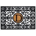Calloway Mills Calloway Mills 160012436D 2 x 3 ft. Rubber Monogram Insert Rectangular Doormat; Black - Letter D 160012436D